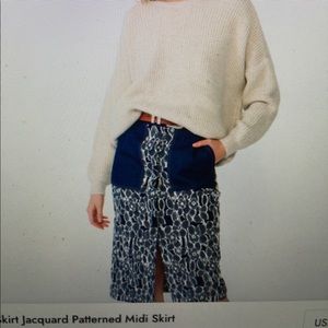 Ashleys USA jacquard patterned midi skirt.